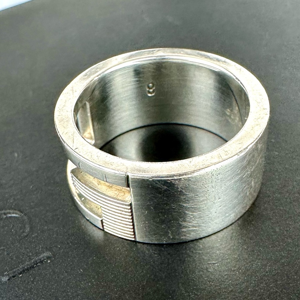 GUCCI Silver 925 Ring size 47 or 4.25 - Picture 10 of 13